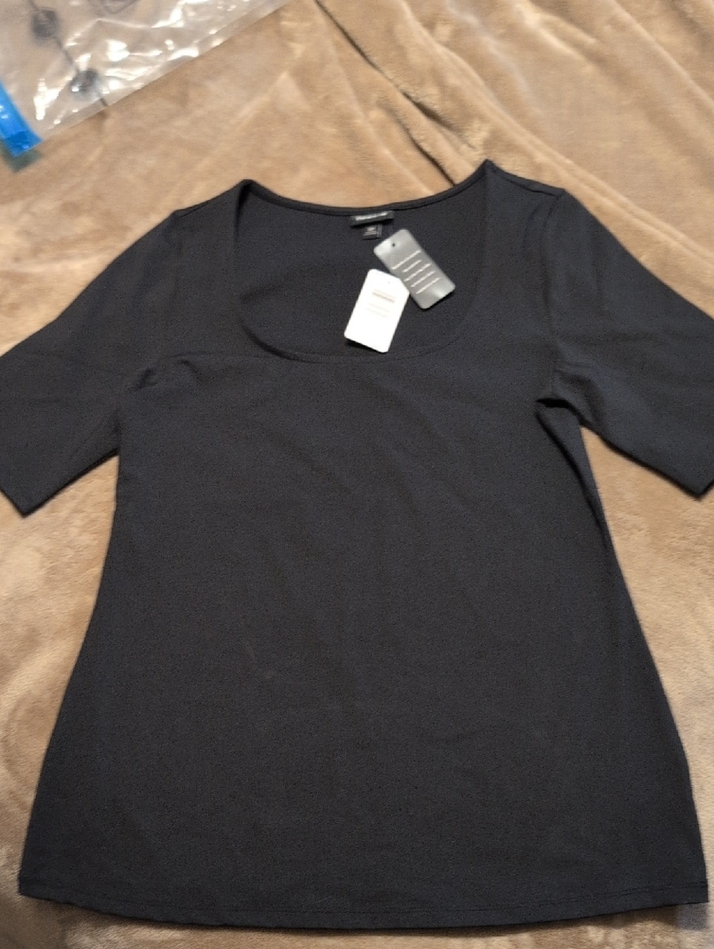 Torrid Black Scoop Neck Women's Top Size 00 (10)